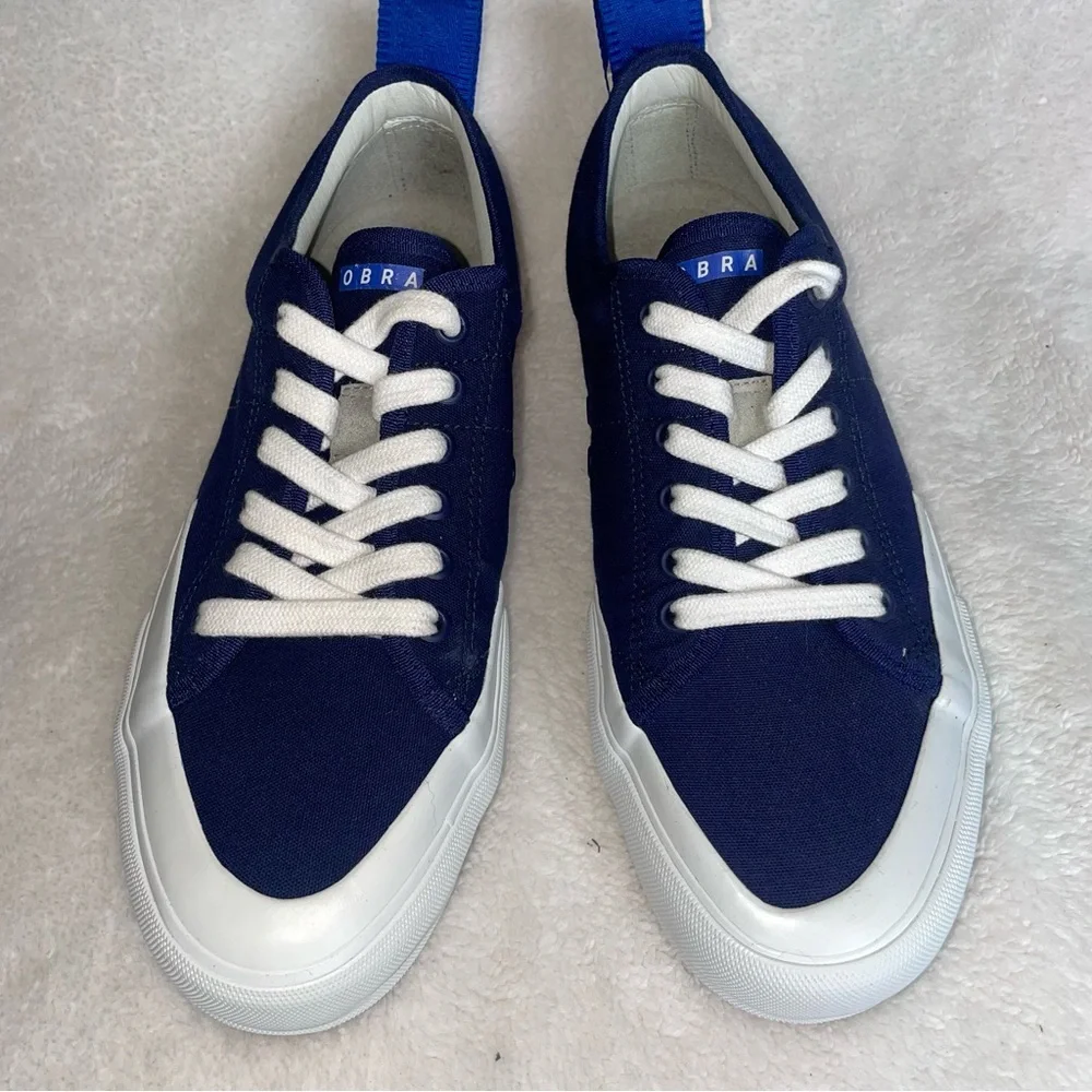 Obra 240 Brazilian Streetwear Canvas Low Sneakers Size 7.5 navy blue